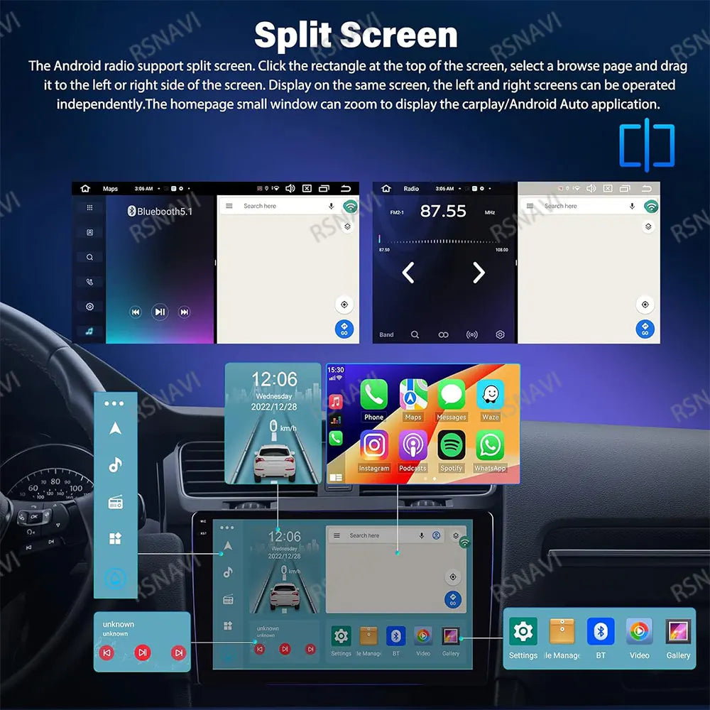 Android 15 For Hyundai Classic Santa Fe 2000-2004 JAC S1 (Rein) 2005-2015 Car Radio Qualcomm BT GPS Navigation QLED 5G WIFI AUTO