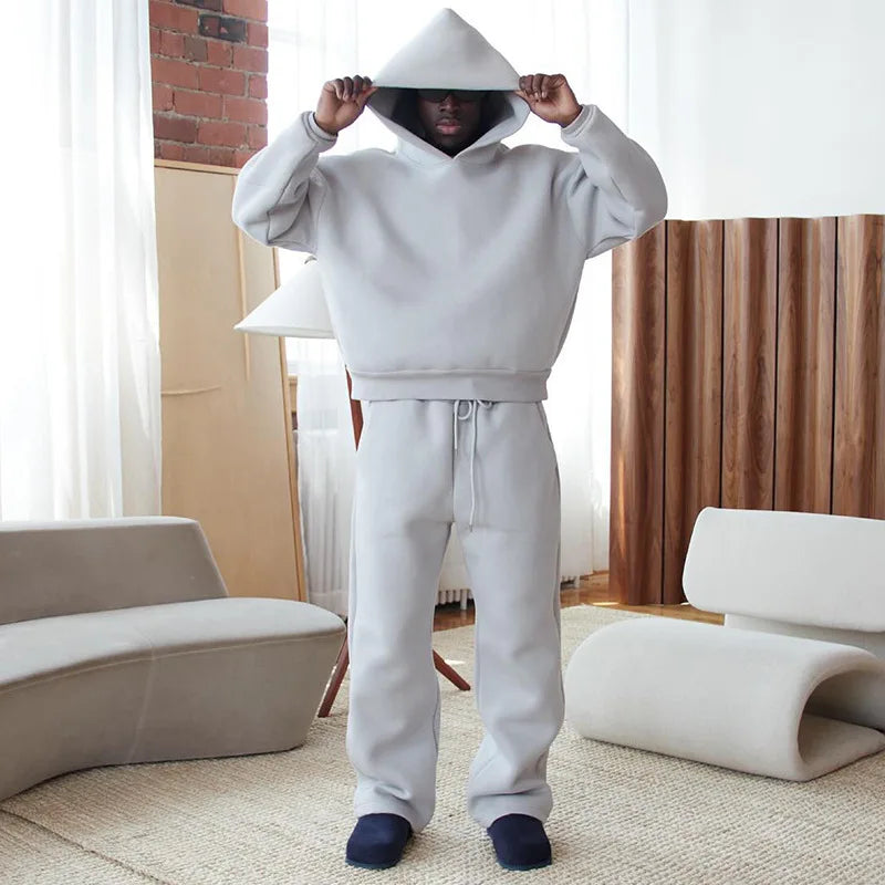 Men's New Sportswear Set | Trendy 2-Piece (Hoodie & Pants) for Outdoor Basketball