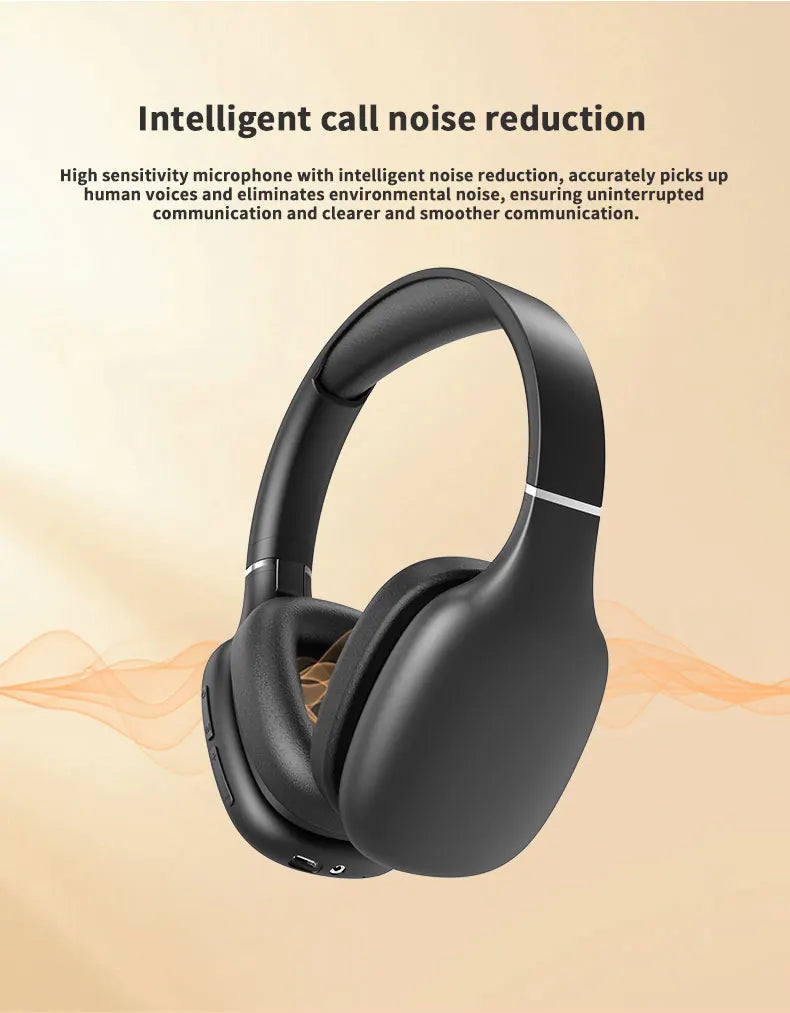 Bluetooth Headphones Over-Ear, Foldable Wireless and Wired Stereo Headset,Soft Earmuffs &Light Weight for Prolonged Wearing