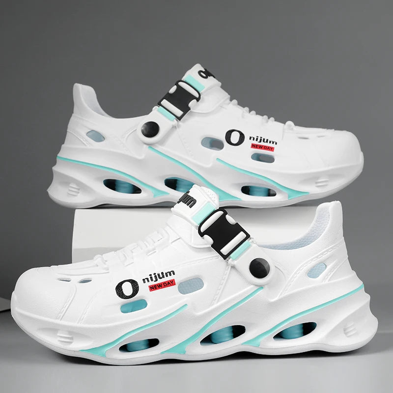 Men's Outdoor Sandals Sport Slippers Beach Slides Breathable Clogs Men Casual Garden Shoes Non-slip Hiking Men Outdoor Sandals