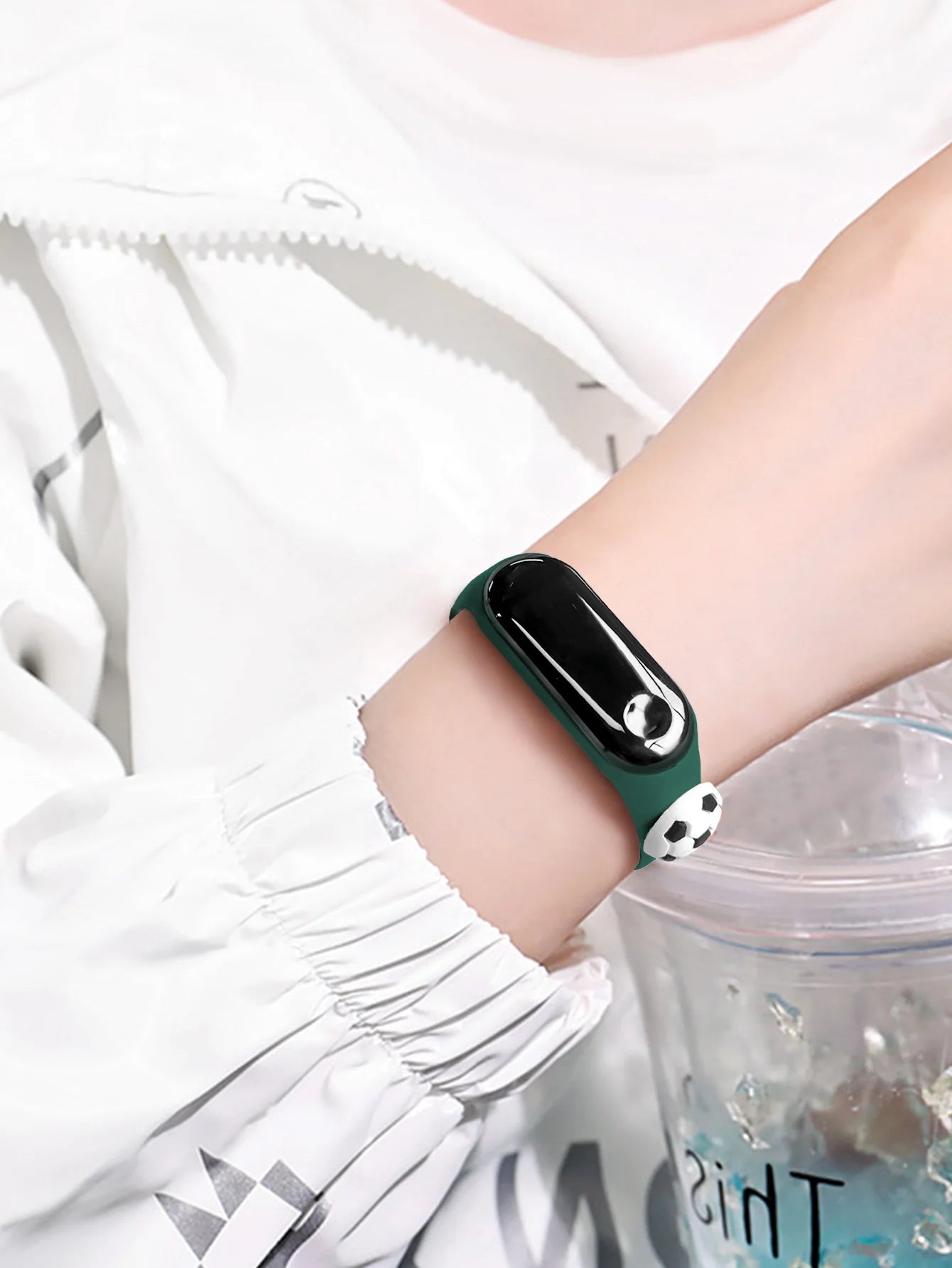 New Children's Outdoor Sports Watch Bracelet Simple Cartoon Football Student Electronic Watch Children's Festival Gift