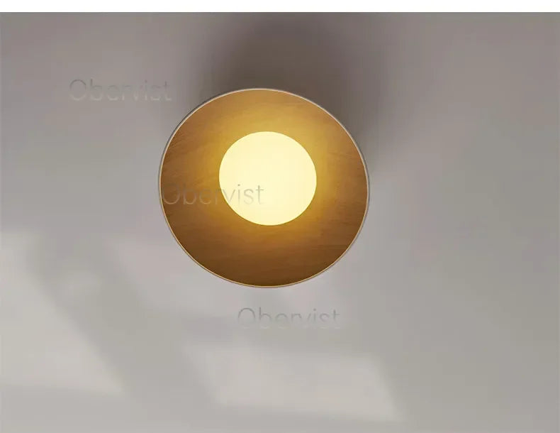 Bedroom Lamp Ceiling Lamp Creative Inclined Ceiling Room Light Personality Modern Minimalist Wood Grain Study Lamp Owner