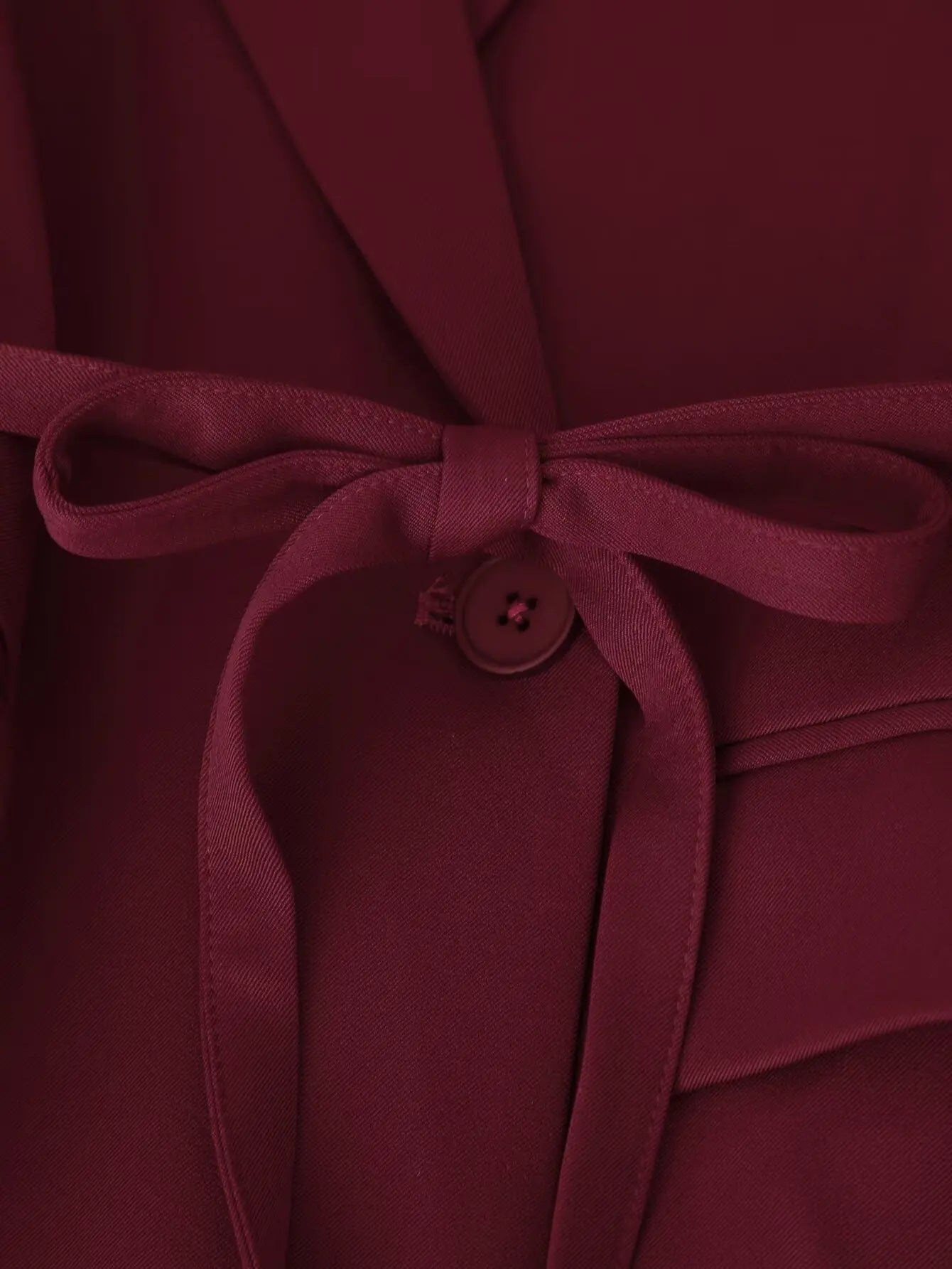 Womens Fashion Blazer Wide Shoulders Waist Tie Long Sleeve Blazer Stylish And Versatile Suitable For Workplace And Casual Wear