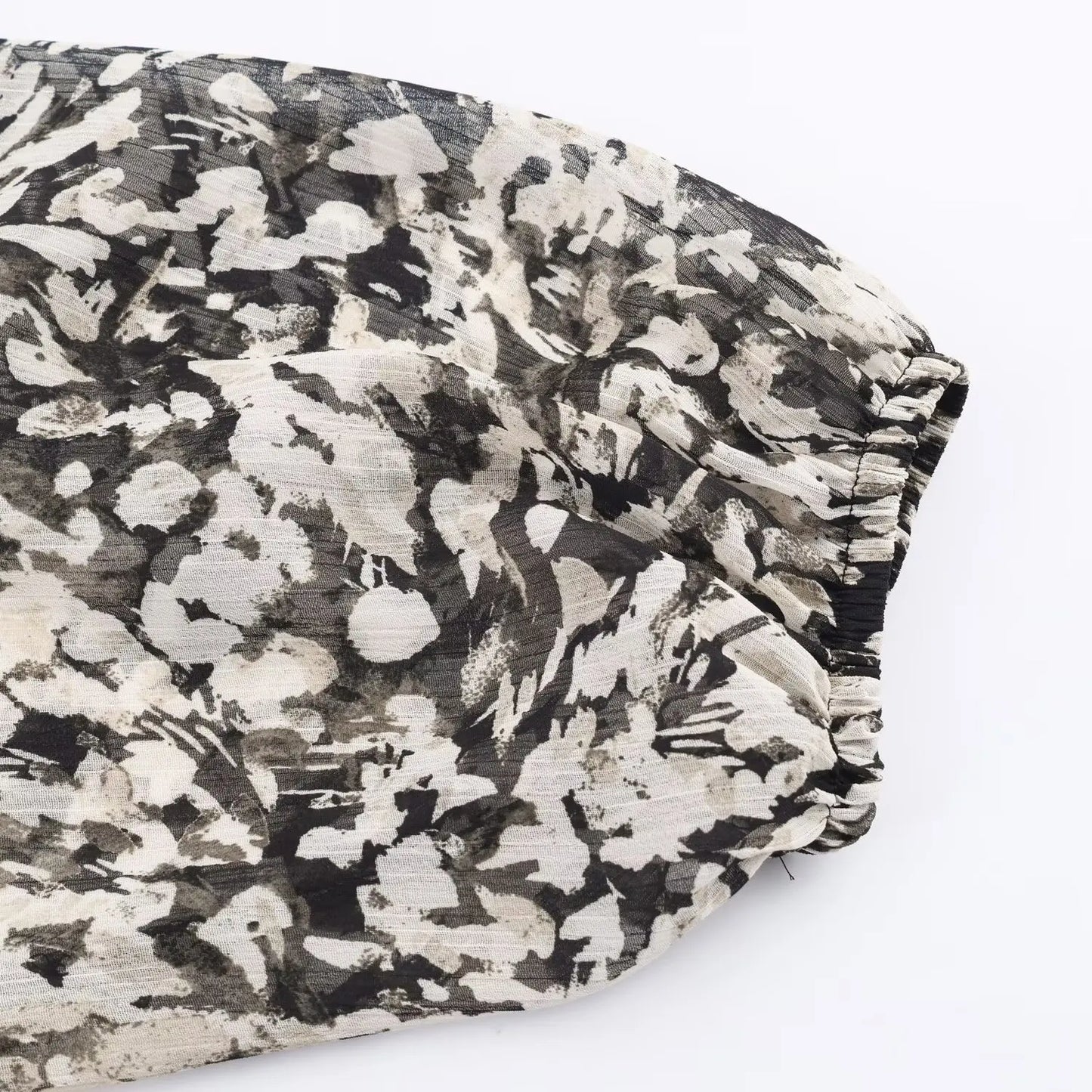 Women Fashion Printed Dress With Belt female Mini Dress Ruffles Short Dresses lady V-neck Long Sleeve Dress Elegant Party Dress