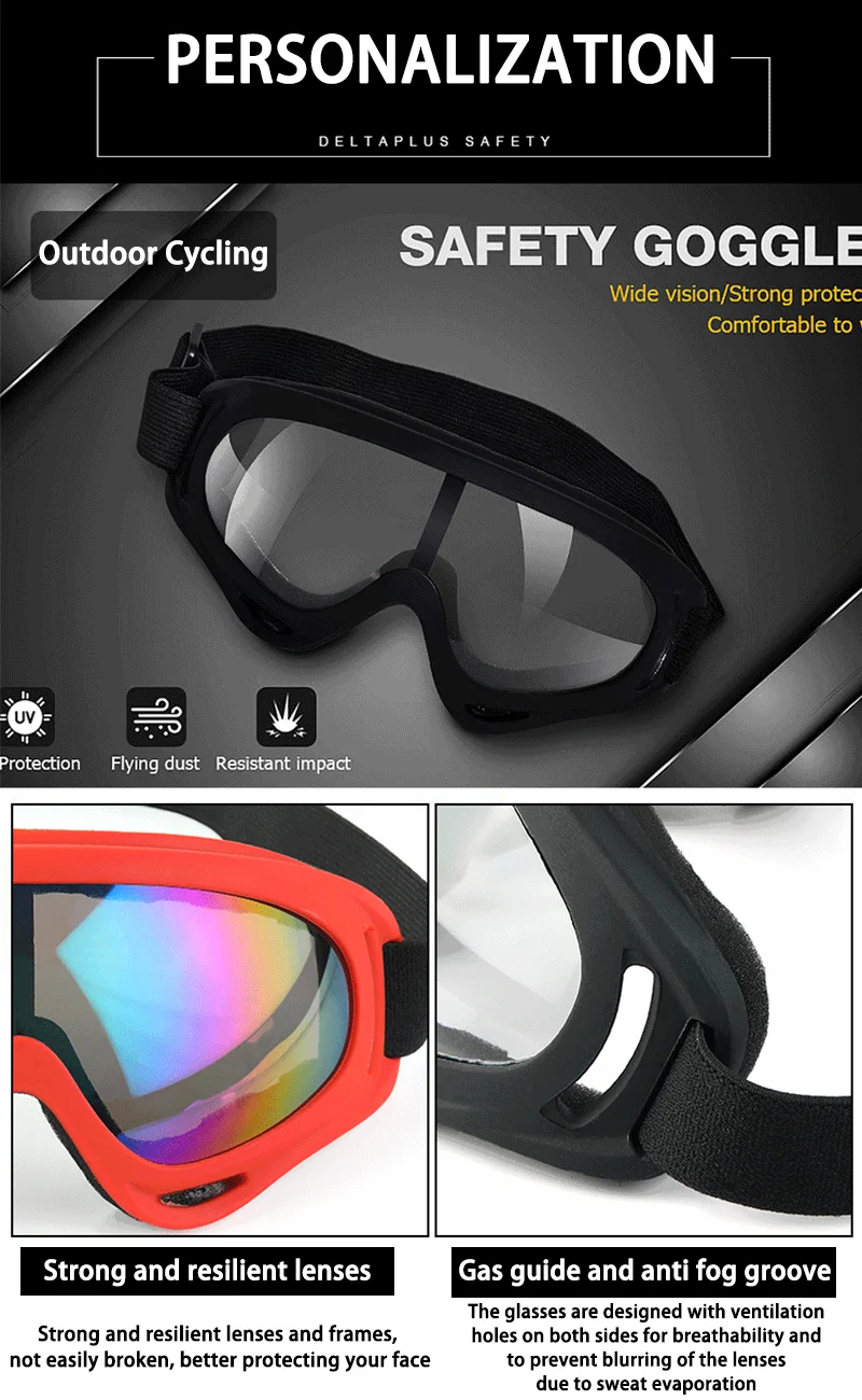 Outdoor Goggles, Ski Goggles, Windproof Goggles, Bicycle and Motorcycle Riding Glasses, Sports Glasses, Ski Goggles