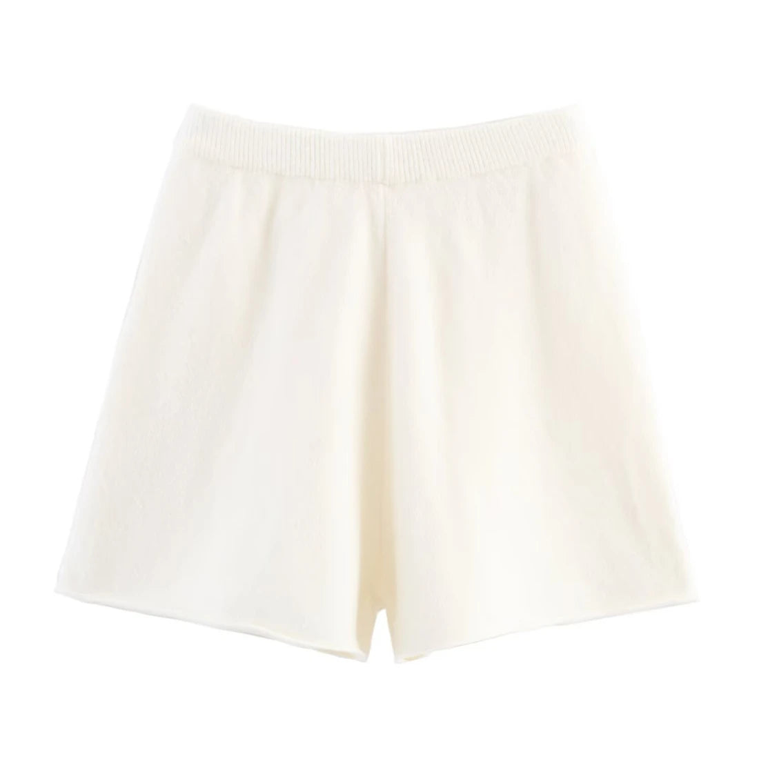 Women's Fashion V-neck Sweater Top And Matching Knitted Shorts New Style Short Pantsuit for Women