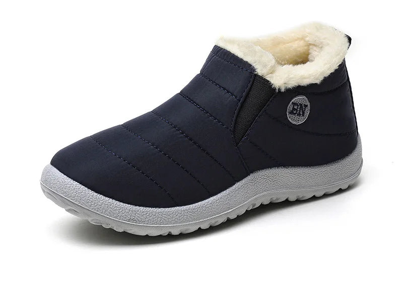 Women's Boots Women Winter Boots Warm Fur Winter Shoes For Women Snow Boots Lightweight Ankle Botas Mujer Black Combat Botines