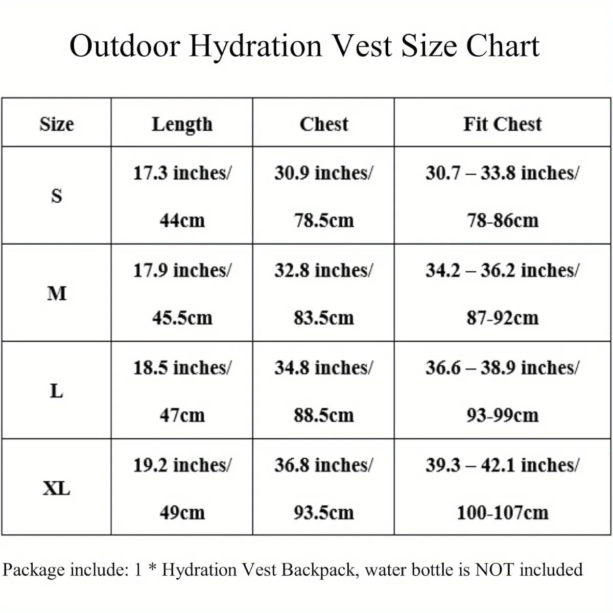 Outdoor hydrated vest backpacks, lightweight runner bags for men and women running, trails, races, marathons, and hiking