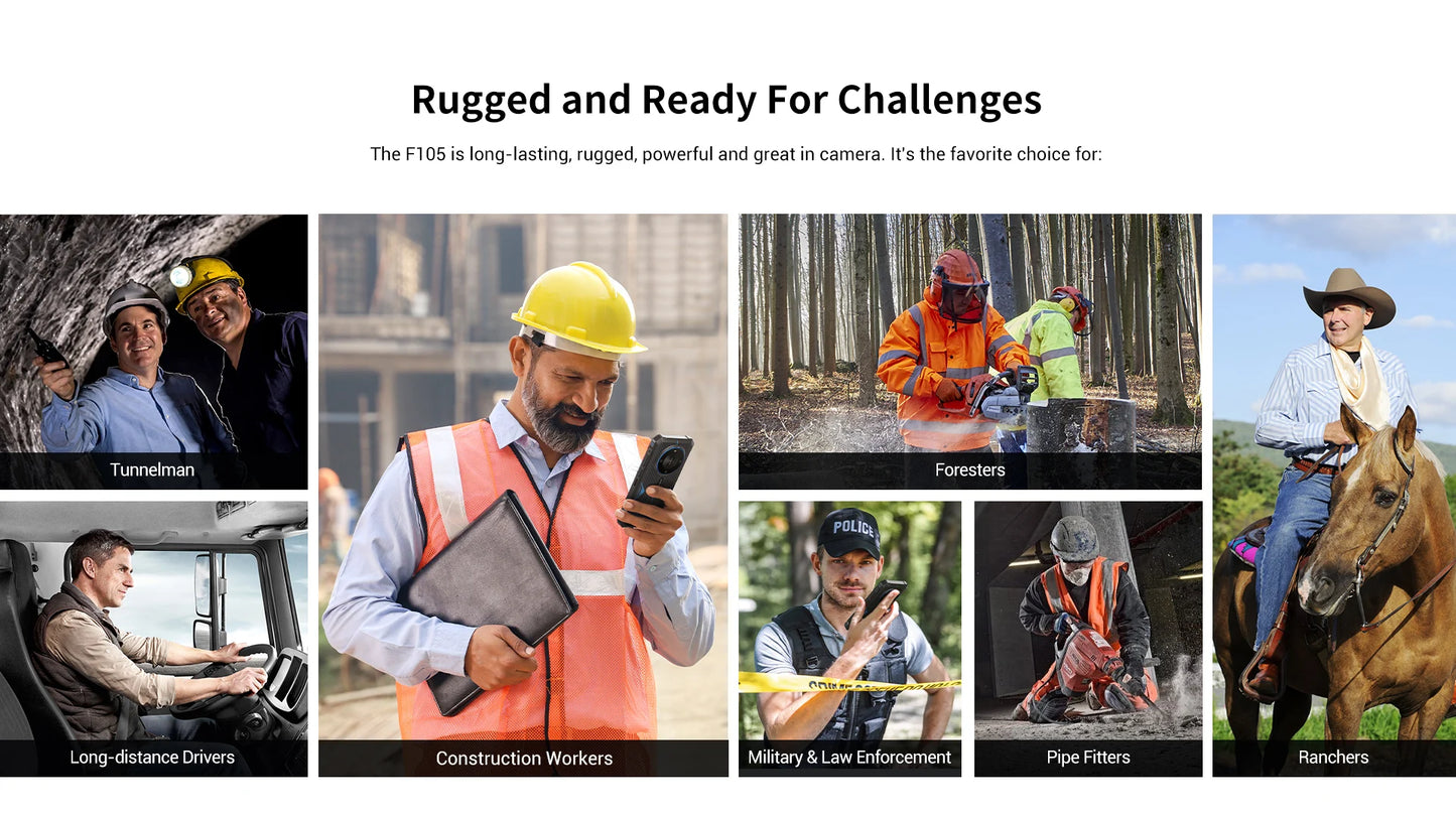 [العرض العالمي الأول] هاتف FOSSiBOT F105 الذكي المتين بنظام تشغيل أندرويد 14 وذاكرة وصول عشوائي 12 جيجابايت وذاكرة داخلية 64 جيجابايت وكاميرا 20 ميجابكسل وشاشة 6.745 بوصة عالية الدقة وشاشة IPS