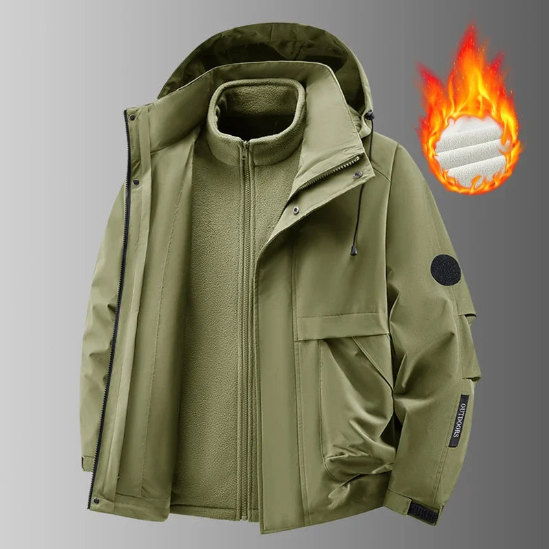 Jacket men's jacket jacket autumn and winter jacket three-in-one outdoor sports jacket fleece jacket inner jacket jacket