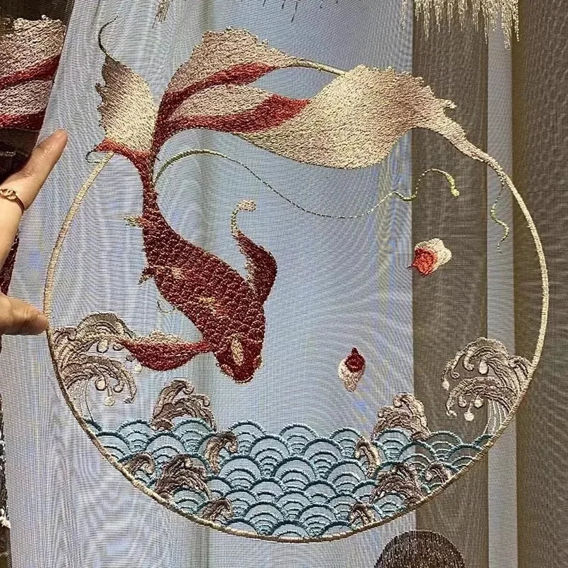 Curtains for Living Room Bedroom Dining  Embroidered Modern Shading Velvet Cloth Customiz Custom  Classic Decor Fabric Blackout