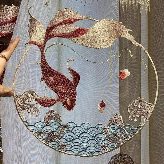 Curtains for Living Room Bedroom Dining  Embroidered Modern Shading Velvet Cloth Customiz Custom  Classic Decor Fabric Blackout