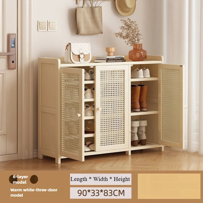 Home shoe cabinet multi-layer large-capacity shoe rack dustproof and breathable entrance storage cabinet