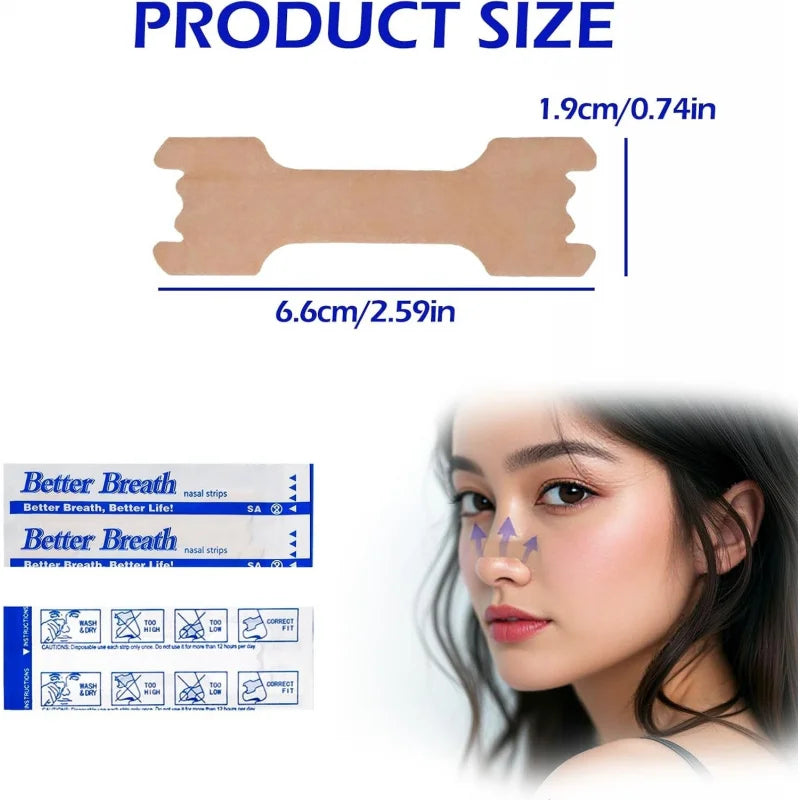 150pcs Breathing Nasal Strips Right Way Stop Snoring Anti Snoring Strips Easier Better Breathe Health Care Sleeping Well