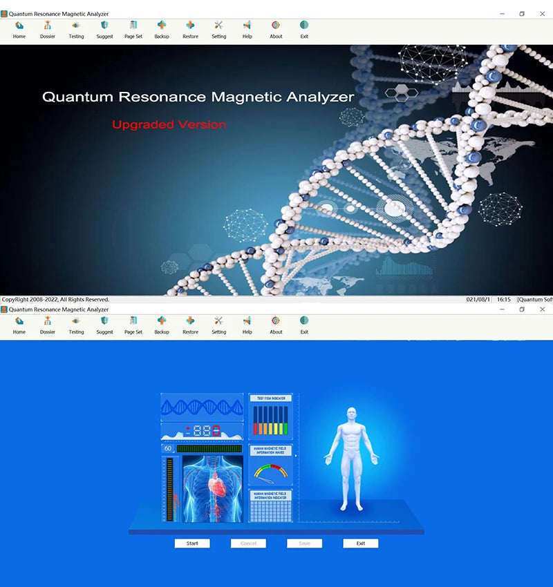 Professional Sub-Health Detector Microelement Body Scanner Analyzer Health Care Instrument Strict Health Statistics Processing