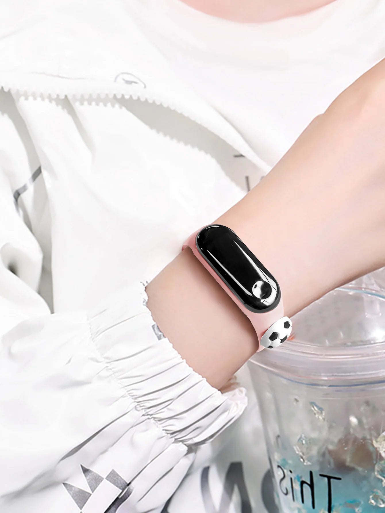 New Children's Outdoor Sports Watch Bracelet Simple Cartoon Football Student Electronic Watch Children's Festival Gift