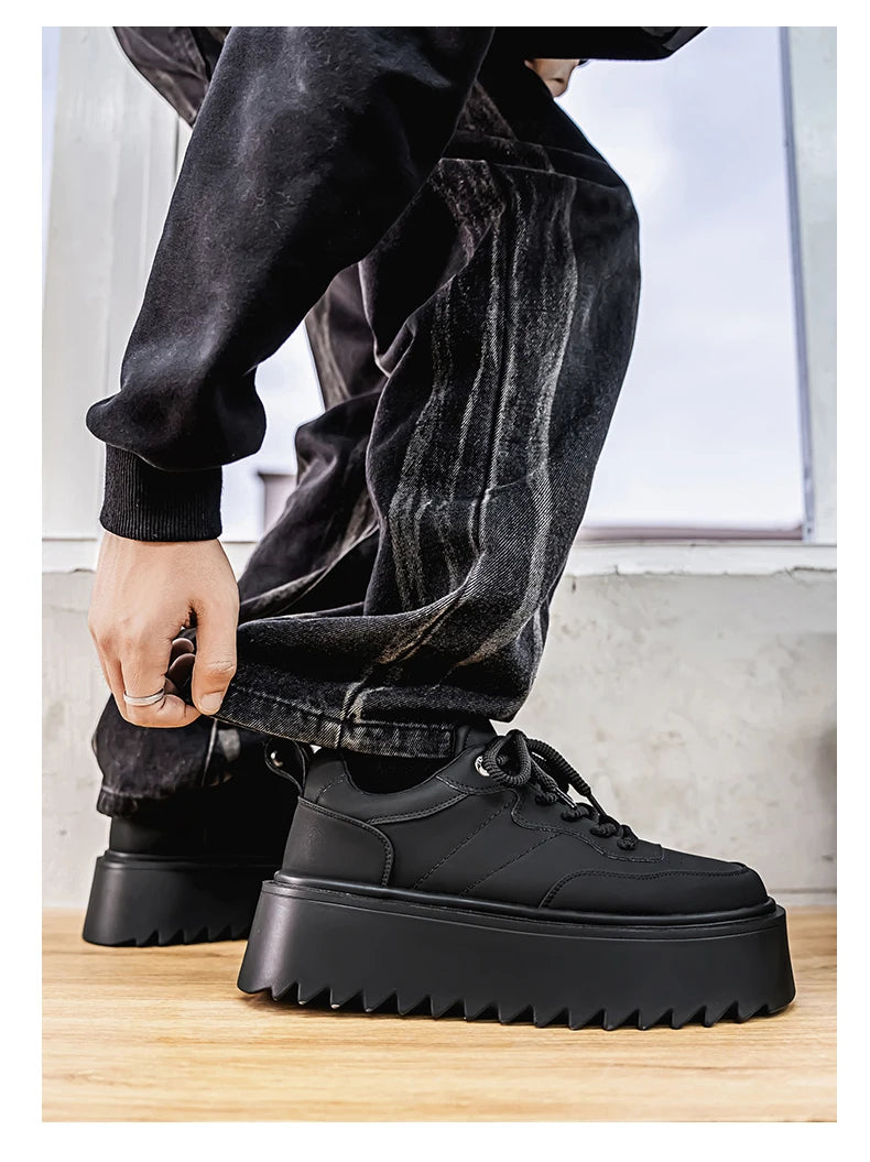 2025 New High Quality Men's Shoes Thick Soled Height Increasing Casual Skateboarding Shoe for Outdoor Running Sports Shoes