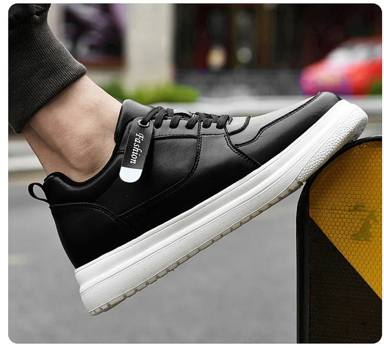 Fashion Men Casual Shoes Men Low Cut Sneakers Breathable Height Increasing Shoes 6/8/10CM Thick Sole Hard-Wearing Male Footwear