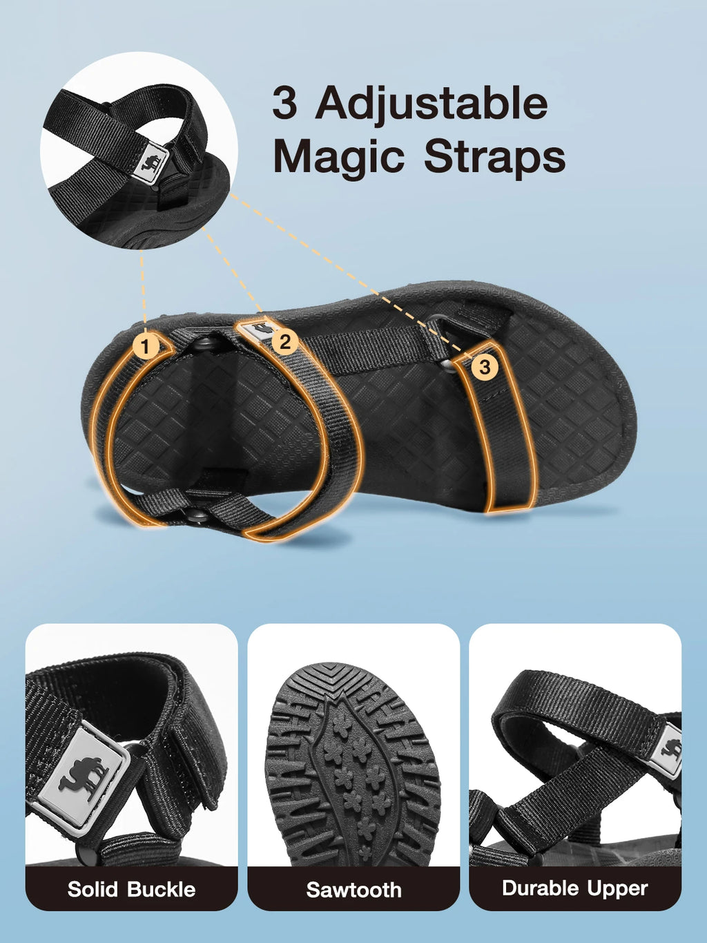 GOLDEN CAMEL Hiking Sport Sandals for Women Anti-skidding Water Sandals Comfortable Athletic Sandals for Outdoor Wading Beach