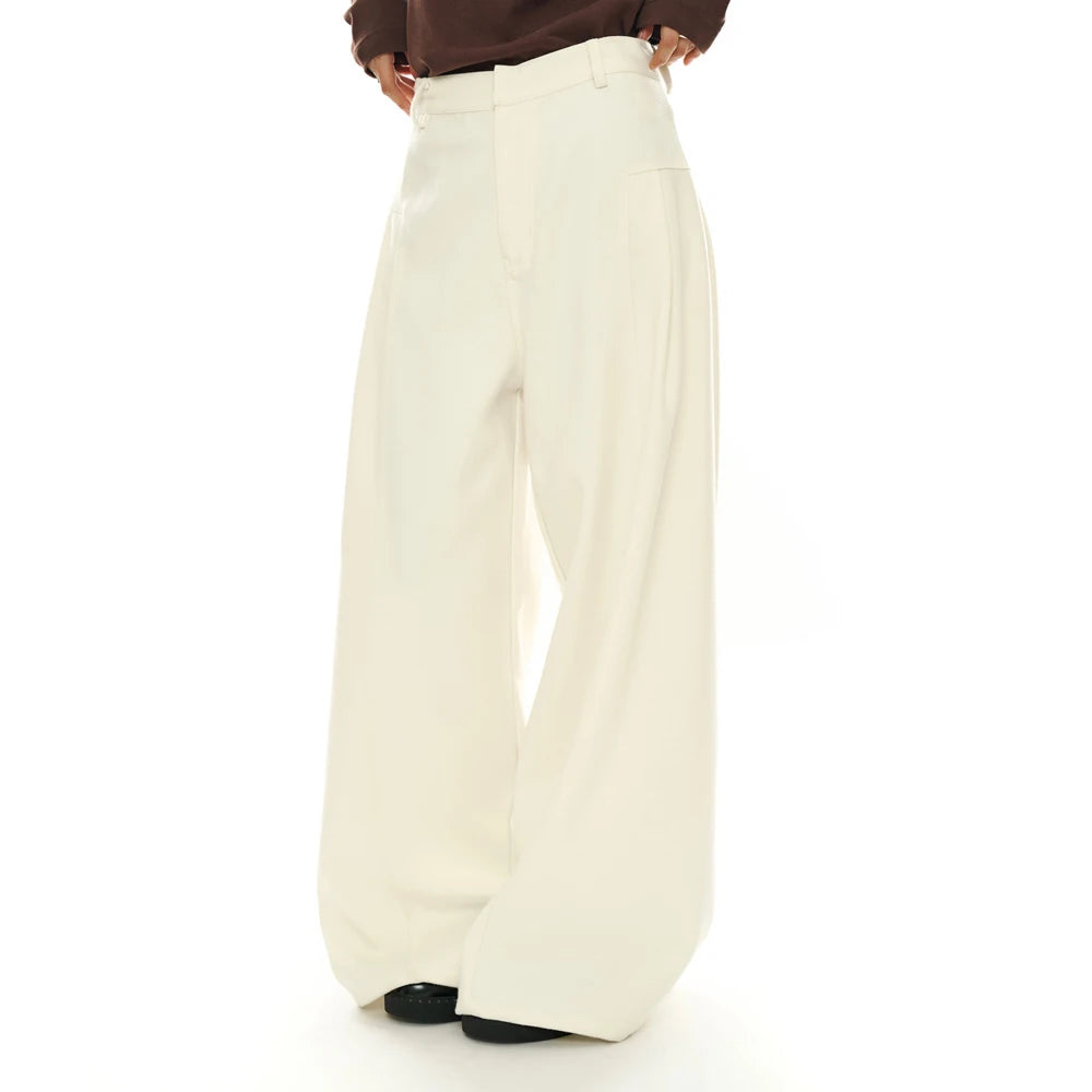 2025 Women Spring Fashion Big Wide Leg Pants High Waist Long Stright Pants Fashion Clothes Pants Female Trousers