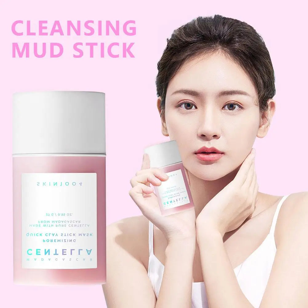 SKIN1004 Centella Pink Salt Facial Cleansing Mud Stick Soften Powder Salt Cleaning Stick Mud Membrane Shrink Pores Skin Care