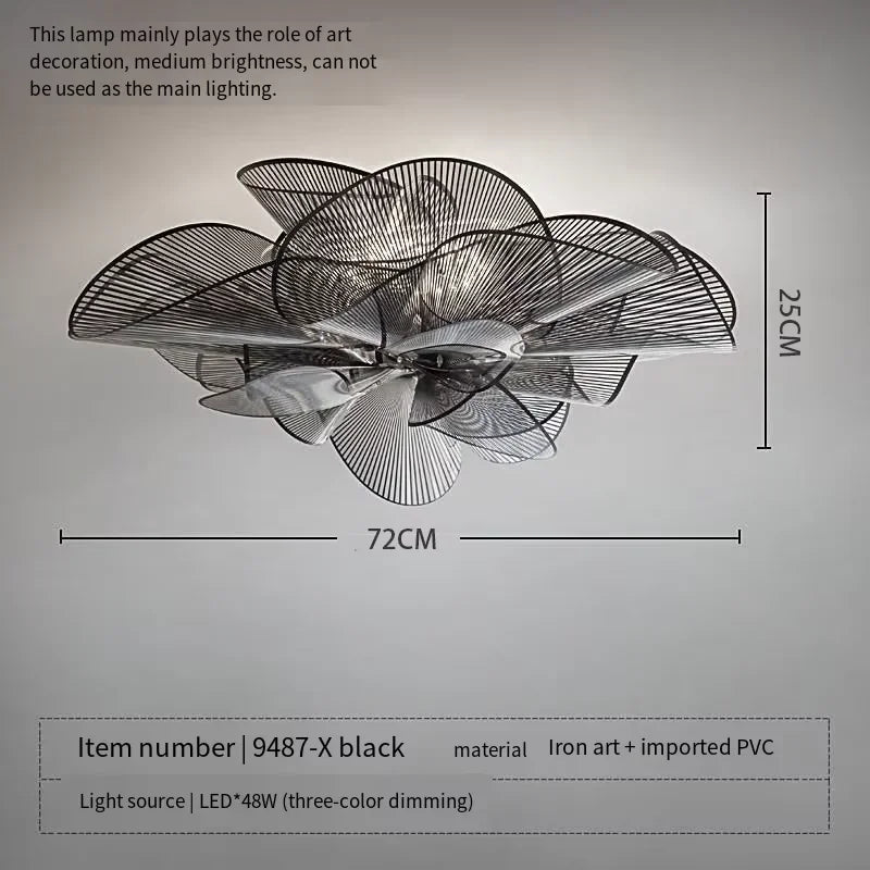 Bedroom light new light luxury modern simple northern Europe advanced sense petal lamps bedroom ceiling light