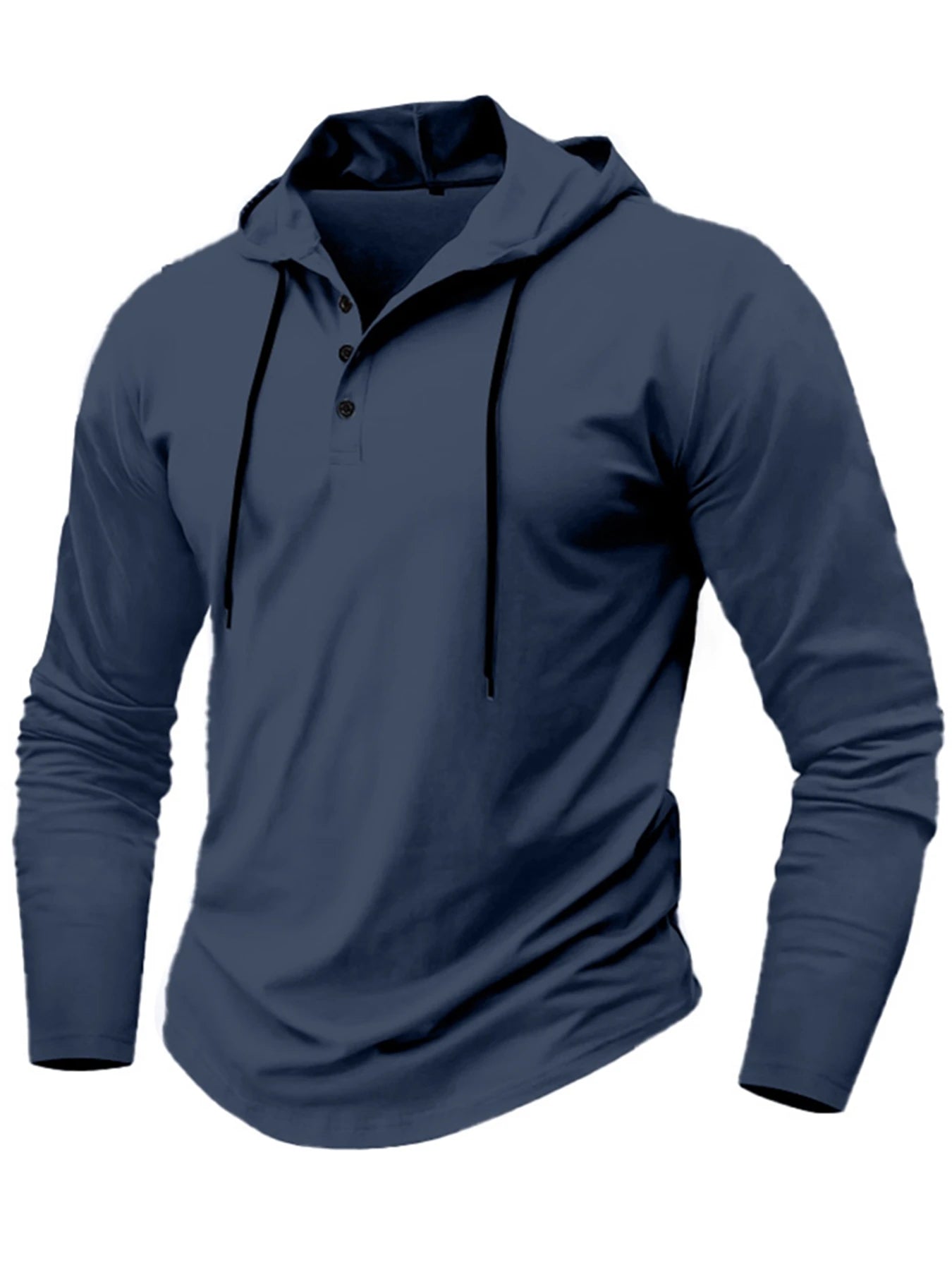 Men's Outdoor Sports Hoodies Men Slim Fit Long Sleeved Drawstring Hooded T Shirt Breathability Casual  Sweatshirts Hoodie Tee