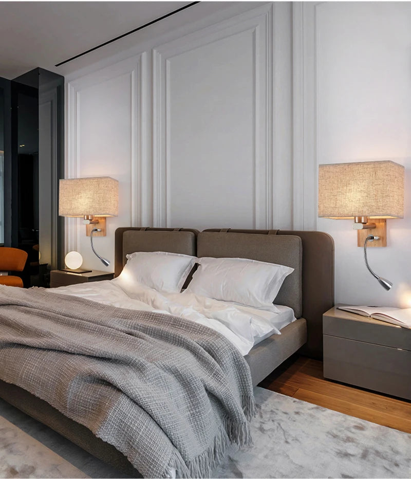 Bedroom Wall lamp With 3W Spotlight Modern Sconce for Living Room Bedside Bathroom Mirror Light Home Decor Indoor Light Fixtures