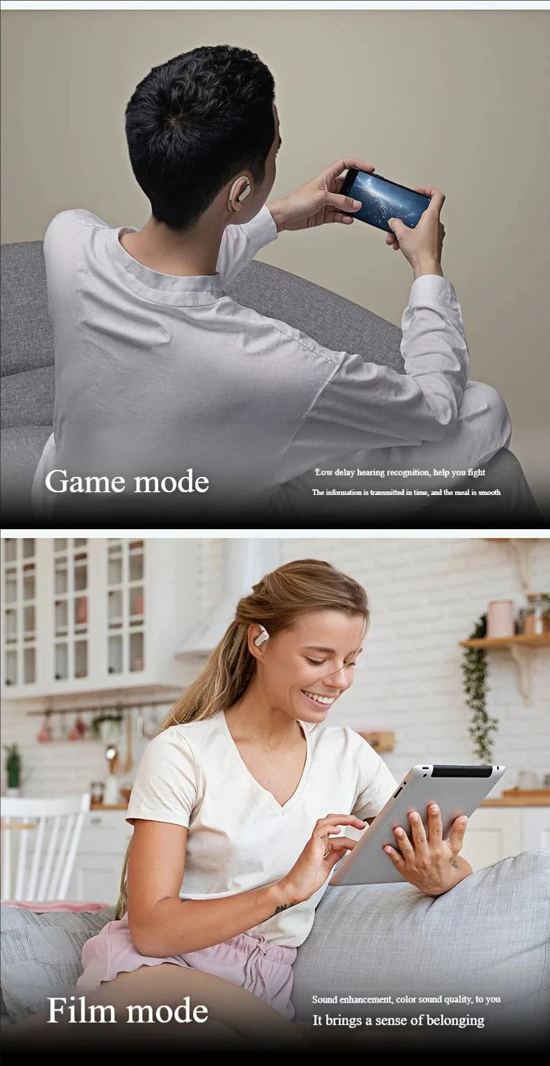 Real-Time Language Translator Headphones Bluetooth Wireless Earphones Sports Noise Reduction Earhooks Headset Smart Touch Screen