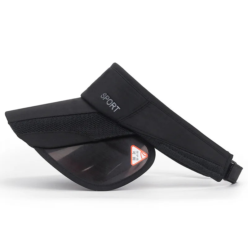 قبعة صيفية مفتوحة من الأعلى للنساء لممارسة الرياضة في الهواء الطلق وواقية من الشمس وقبعة واقية من الشمس ذات حافة قابلة للتمدد