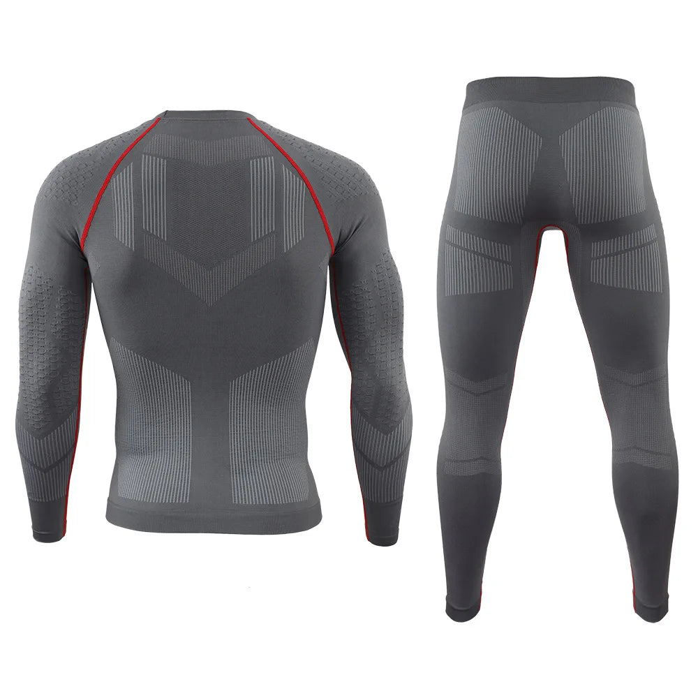 Men'S Outdoor Sports Thermal Underwear Sports Suit Training Fitness Clothing Men'S Fitness T-Shirt Quick-Drying Tops And Pants