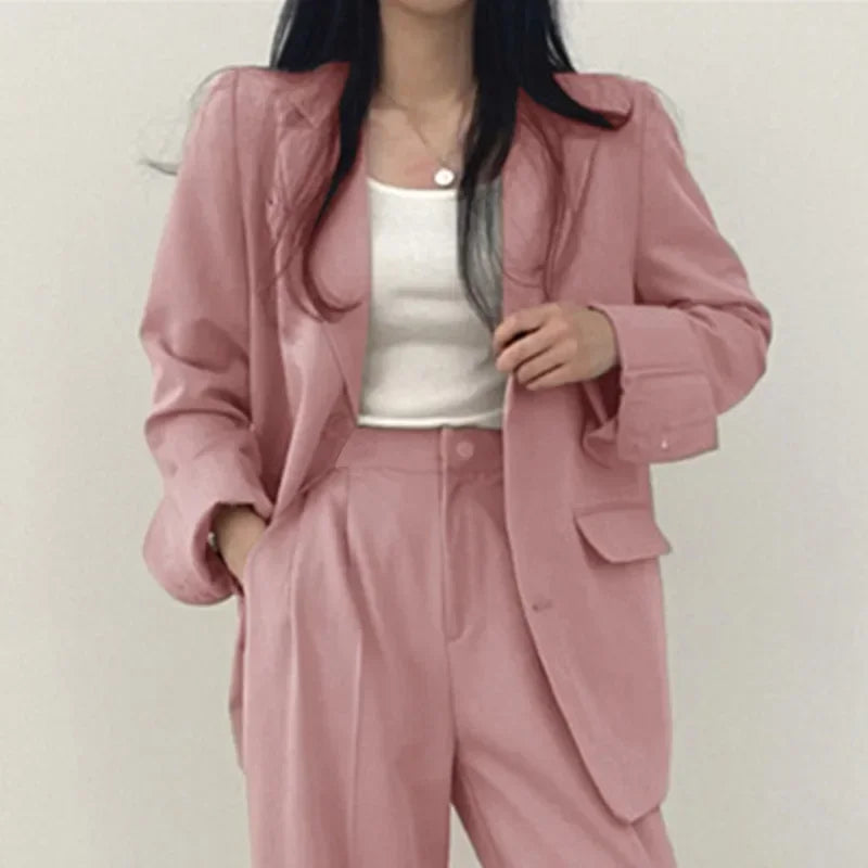 Fashion 2 Piece Sets Women Outfits Spring Autumn New in Korean Pants Sets Commuter Elegant Suit Coat 2 Piece Sets Women Jacket SwiftNest