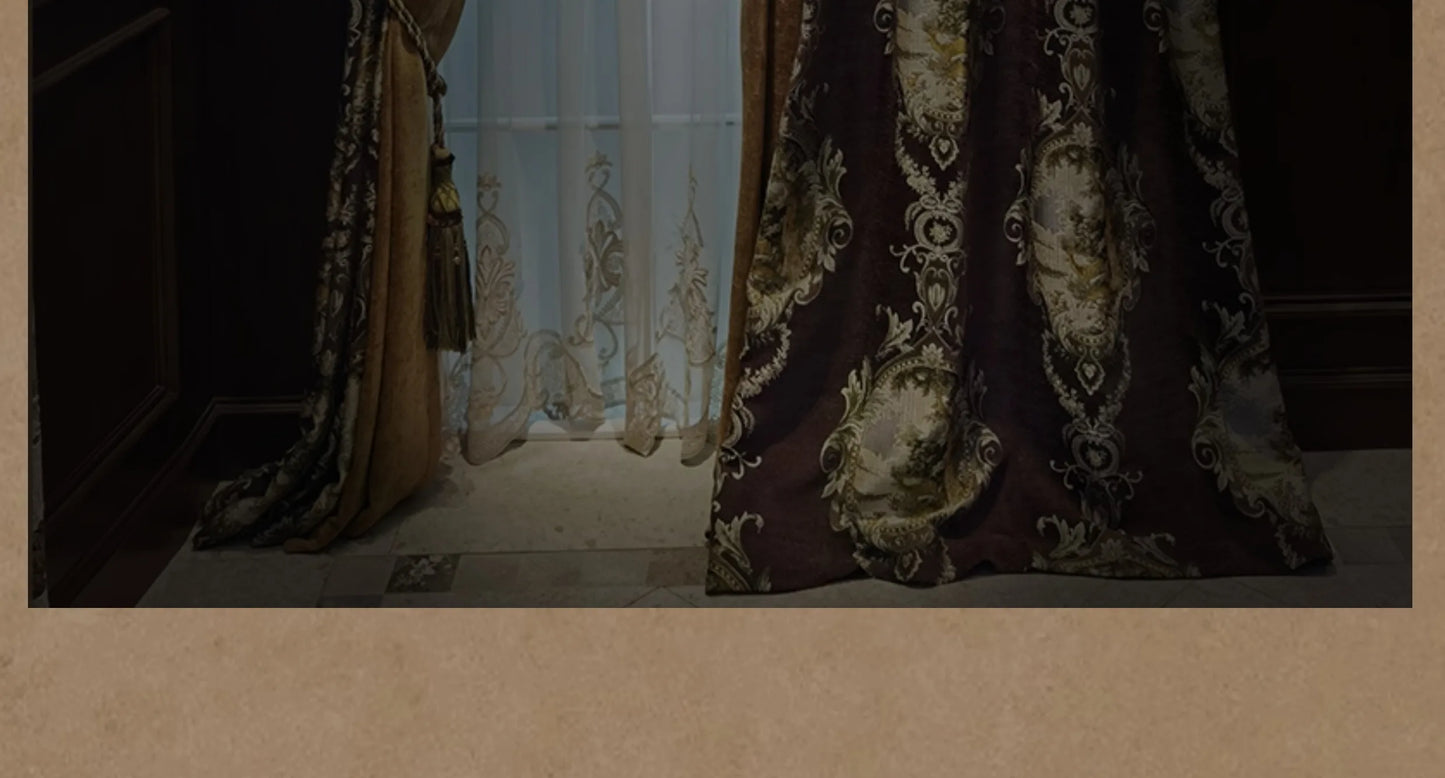 European American Curtains for Living dining Room Bedroom  Retro High-end Court French Villa Blackout Luxury Atmosphere High-end