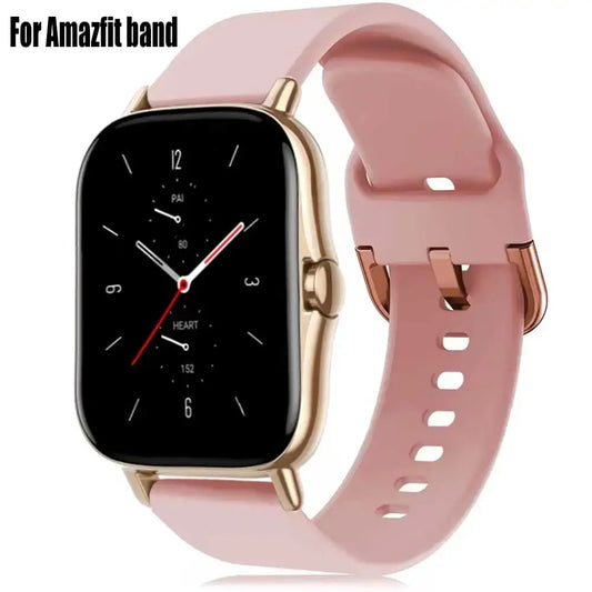 20mm/22mm band For Amazfit GTS/2/2e/3/4 GTS2 Mini/GTR 4/3/Pro/47mm/GTR2/2e/stratos 2/3 Silicone Bracelet Amazfit bip Watch strap