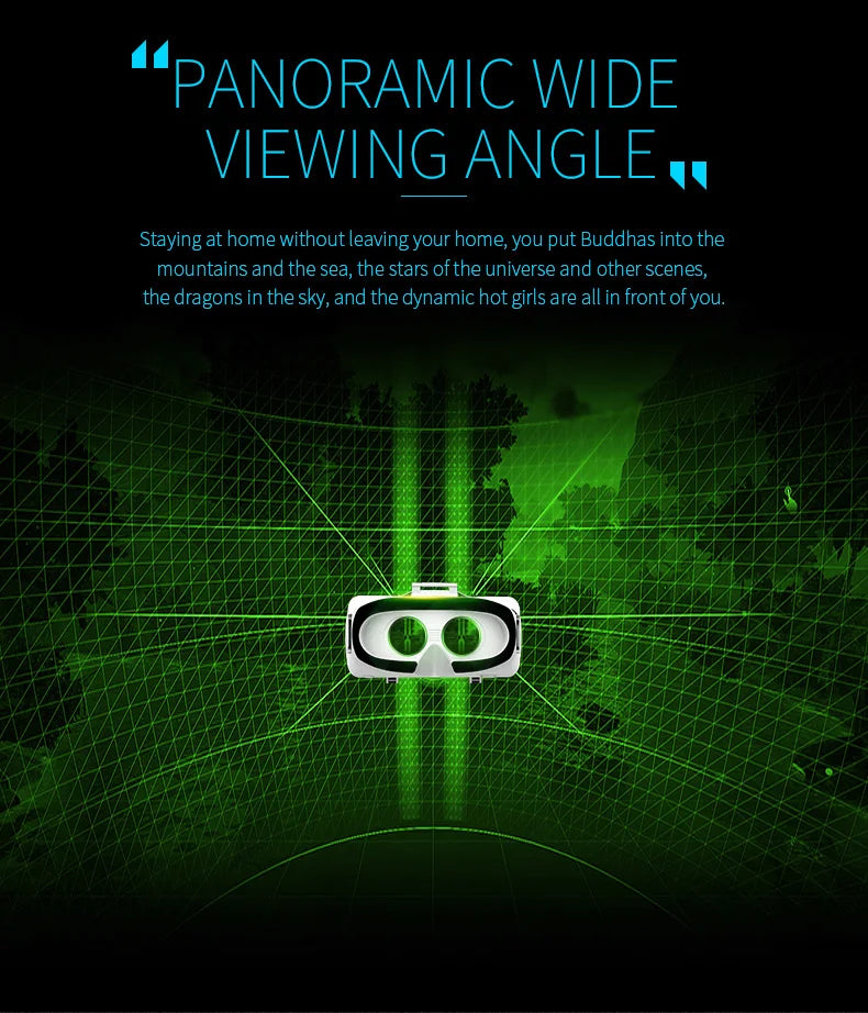 VR Shinecon 3D Glasses Virtual Reality Casque Goggles HeadsetFor Cell Phone Mobile Smartphones Binoculars Video Game Wirth Lens