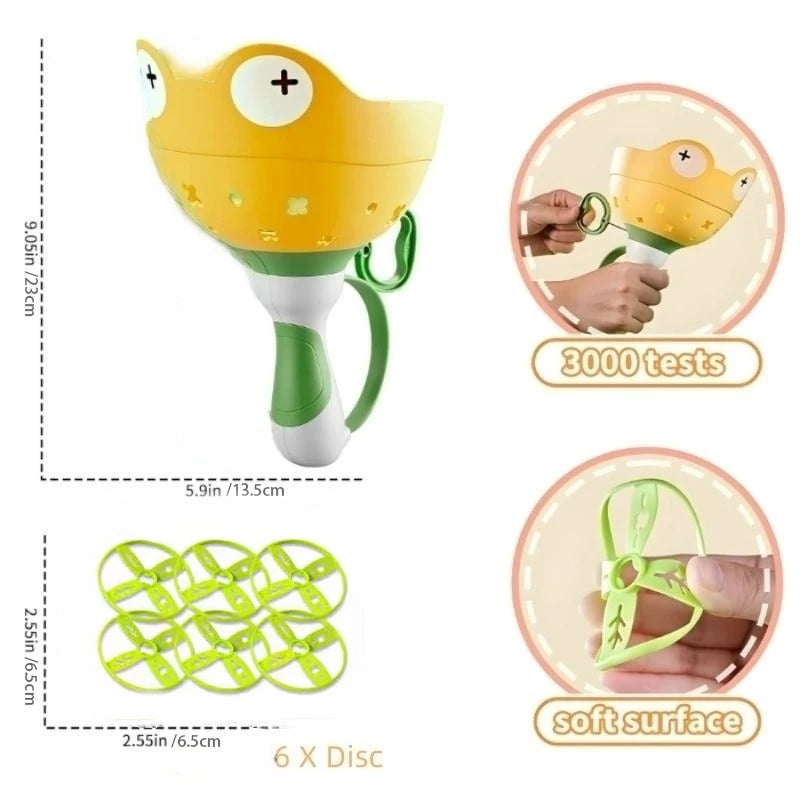 ألعاب خارجية للأطفال من عمر 3 إلى 8 سنوات - لعبة مطاردة قاذفة الصحن الطائر، آلة الصحن الطائر، نشاط عائلي في الفناء الخارجي