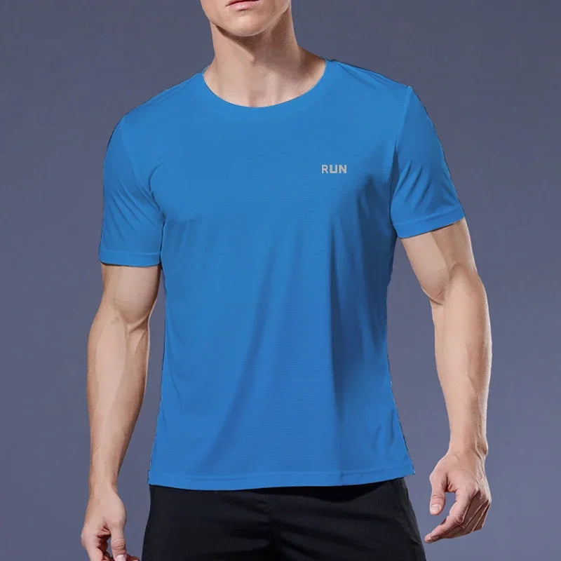 Summer Short-sleeved Sports Shirts, Multi-color Outdoor Fitness Clothing, Men's 3D T-shirts, Running Breathable Quick-drying Top