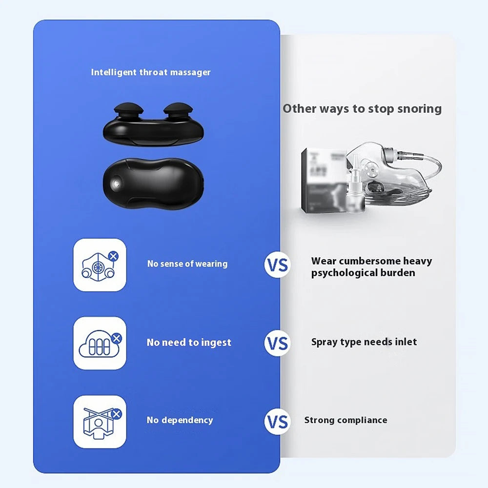 Smart Anti Snoring Device EMS Pulse Stop Snore Portable Comfortable Sleep Well Stop Snore Health Care Sleep Apnea Aid