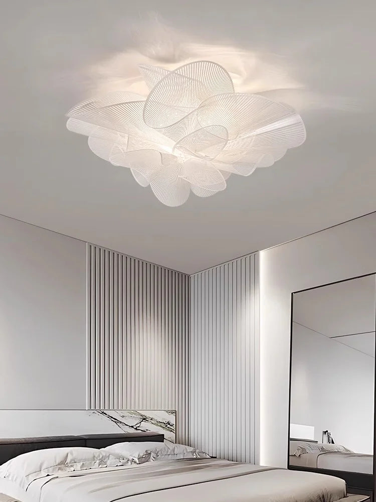 Bedroom light new light luxury modern simple northern Europe advanced sense petal lamps bedroom ceiling light