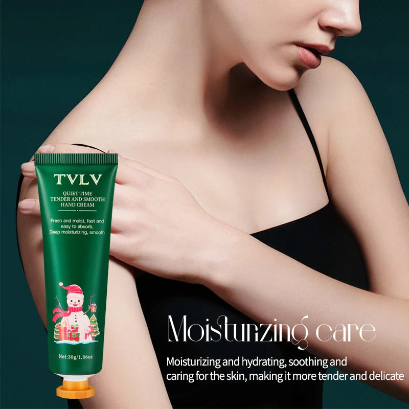 مجموعة العناية بالبشرة المرطبة لعيد الميلاد - كريم مرطب لليدين وبلسم مغذي للشفاه، هدية مثالية للعطلات للنساء ذوات البشرة الجافة