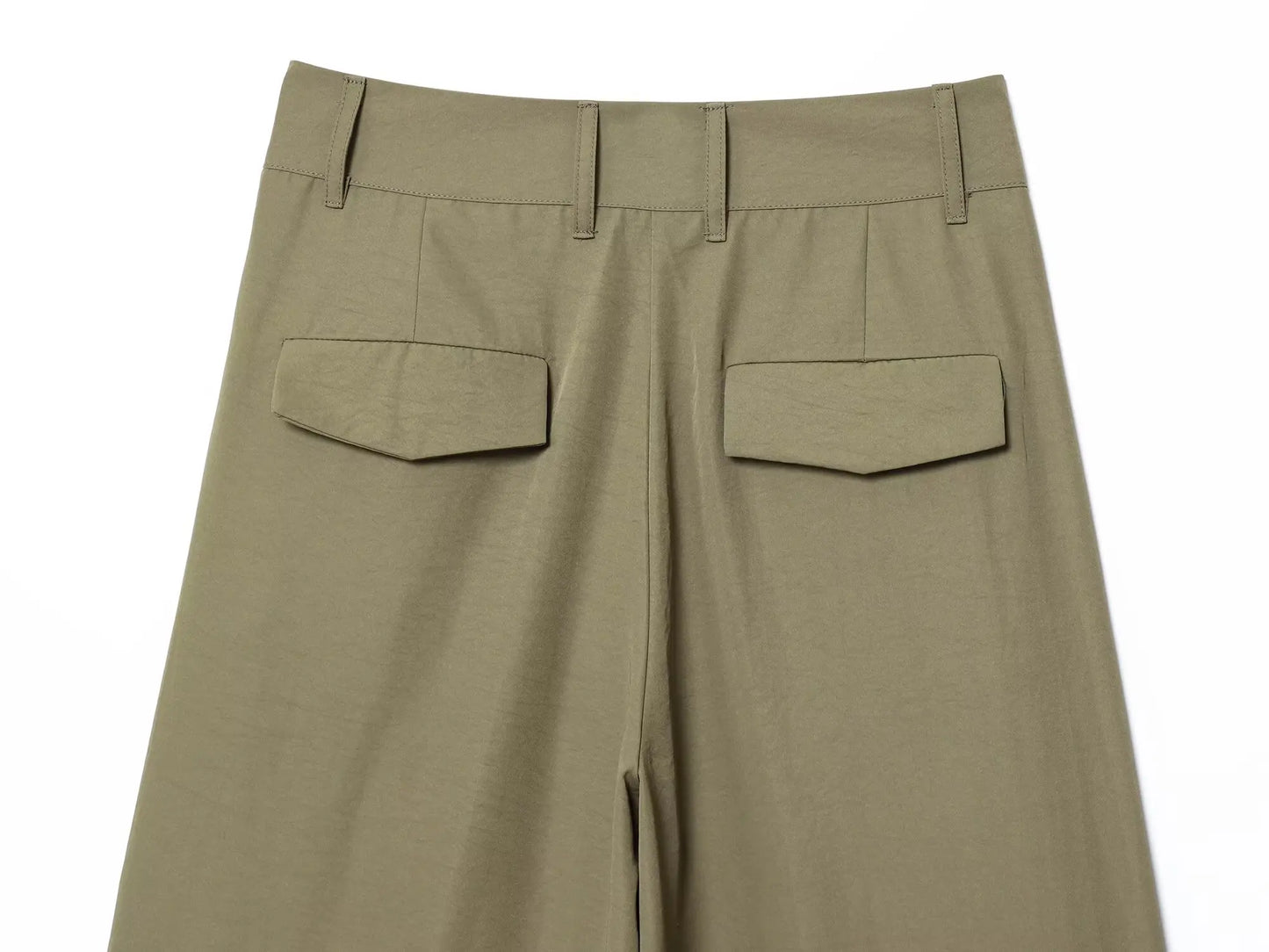 2025 New Women's Fashion Pant Suit V Neck Lace Up Belt Suit Coat High Waist Wide Leg Pants Set Elegant Commuter Office Outfits