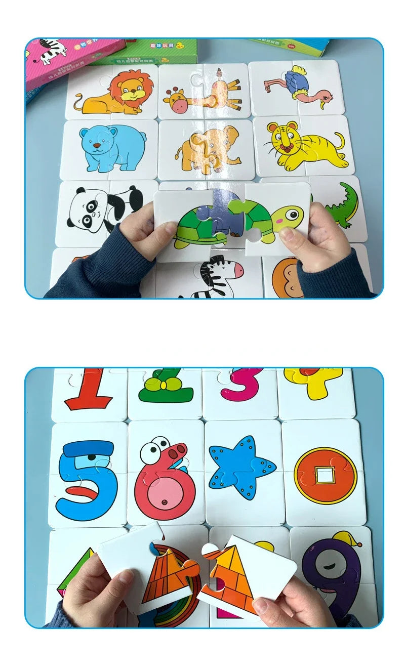 ألعاب ألغاز للأطفال، حيوانات، شاحنة فاكهة، رسومات بيانية، ألعاب مطابقة، ألعاب مونتيسوري للأطفال من عمر 1 إلى 3 سنوات، أولاد وبنات