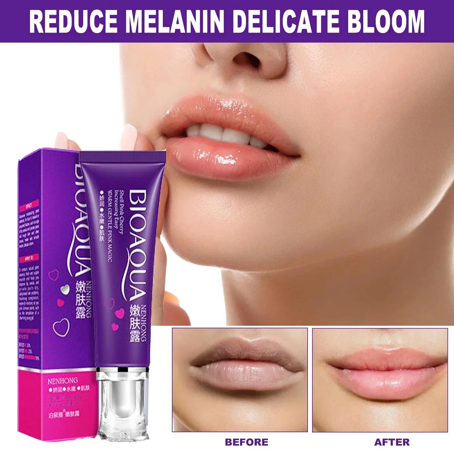 كريم تبييض المناطق الحساسة للجسم، مصل الجسم الوردي، تفتيح الميلانين، تحت الإبطين، الوركين، الفخذين الداخليين، تفتيح وإصلاح العناية بالأجزاء الخاصة