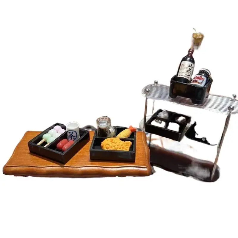 Kids Pretend Play Toys Set, 5-Piece Japanese Cuisine Models, Miniature Dollhouse Kitchen Accessories, Gift and Ornament