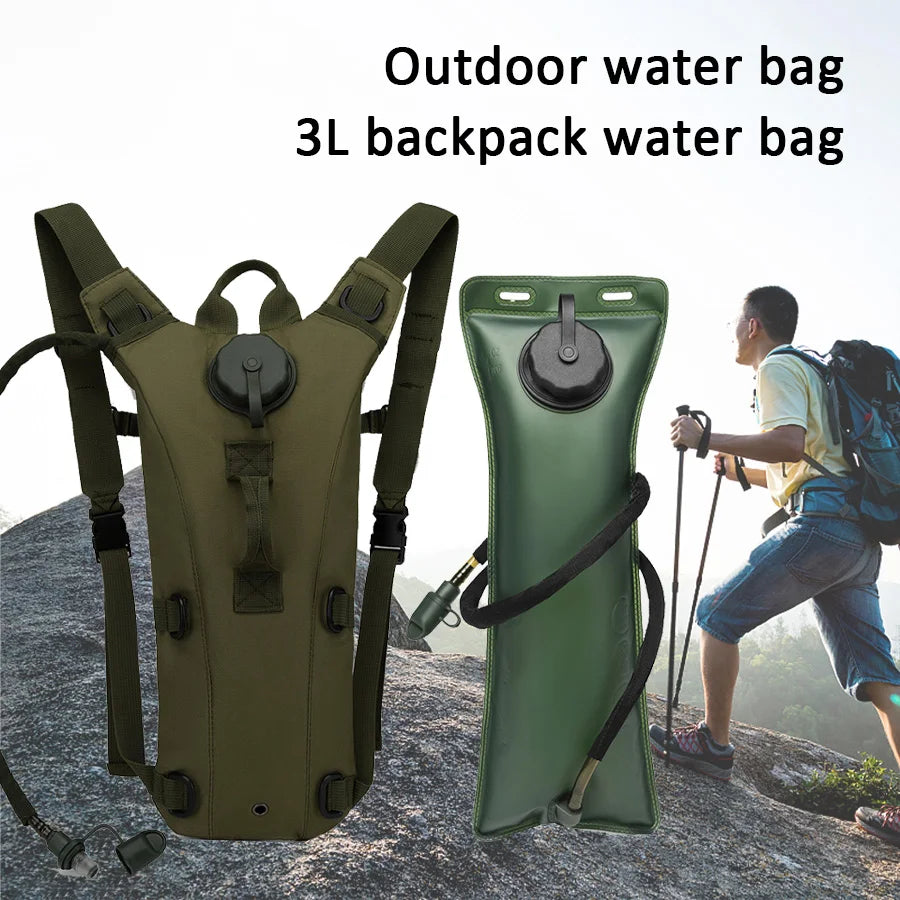 Sports backpack with 3L waterproof water bladder, suitable for running, jogging and cycling