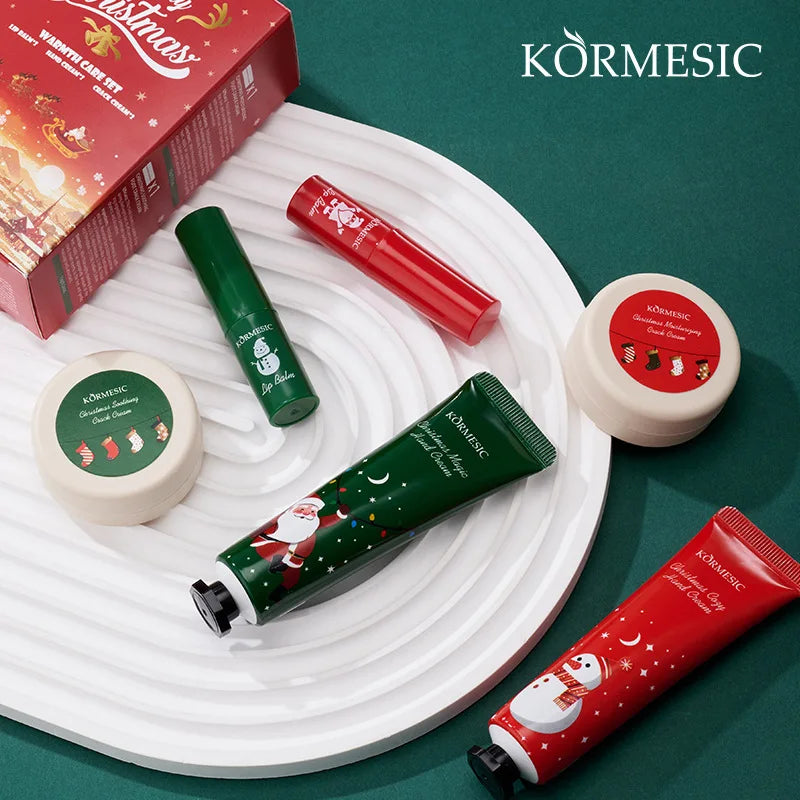 Christmas Gifts Set, Hand Cream & Lip Balm, Intense Moisturizing Skin Care, Perfect Christmas Present for Women & Friends