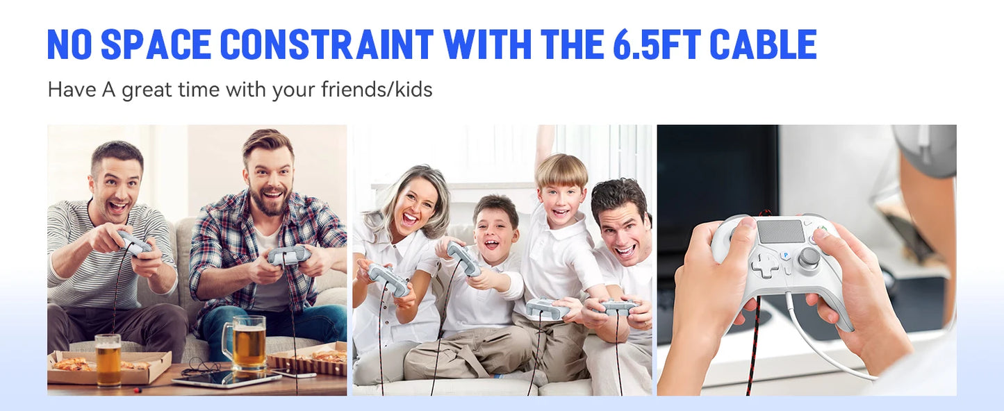 Controller for PS5/4/PC Console Gamepad Wired Rocker Turbo Dual Sense Vibrate Joystick Gaming Remote Control Handle Controllers