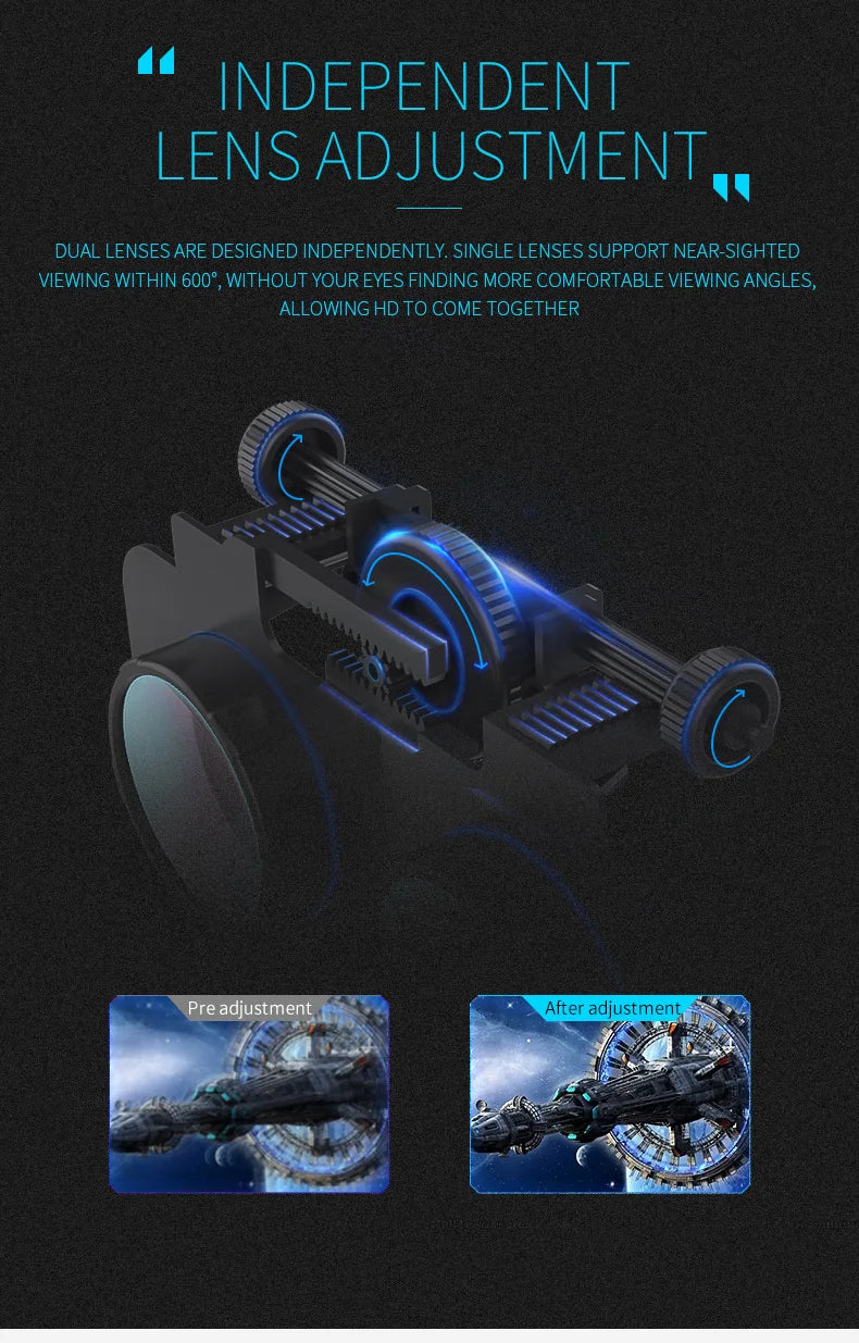 VR Shinecon 3D Glasses Virtual Reality Casque Goggles HeadsetFor Cell Phone Mobile Smartphones Binoculars Video Game Wirth Lens