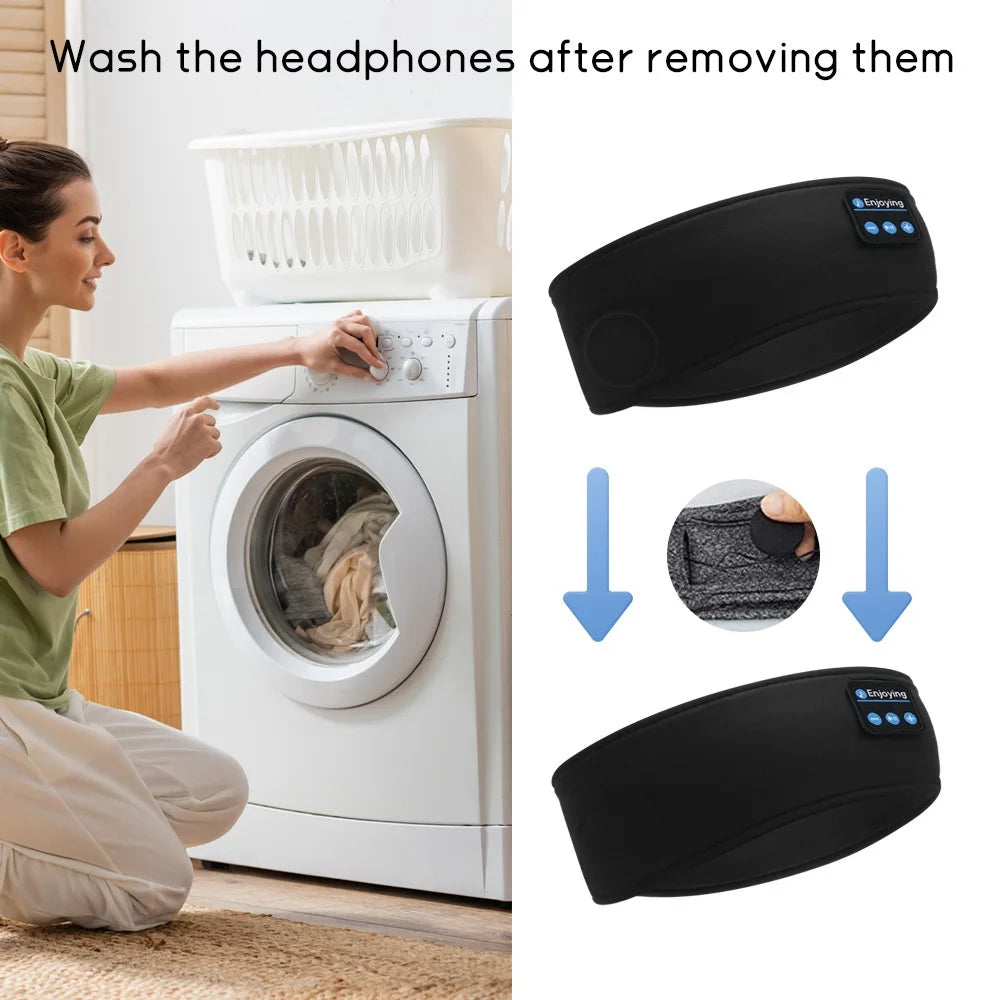 Bluetooth Earphones Sports Sleeping Headband Elastic Wireless Headphones Music Eye Mask Wireless Bluetooth Headset Headband