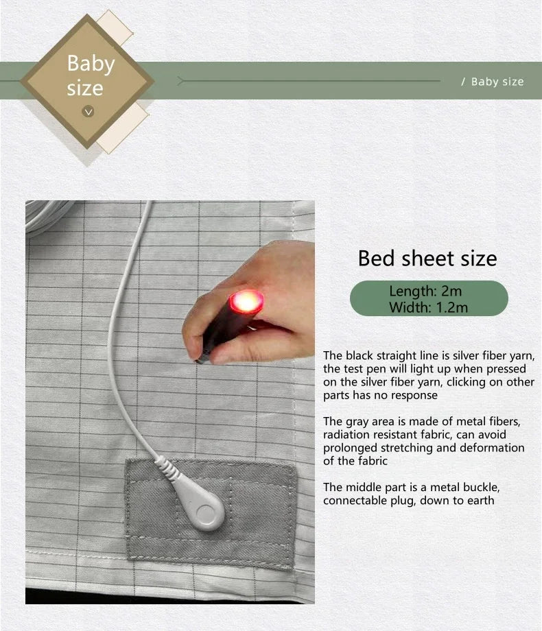 Earthing Bed Sheet Flat Sheet Earth AU Plugs/ UK Plugs/ EU Plugs Benefit Nature Health Well Grounded Gold Connection Earth Cord